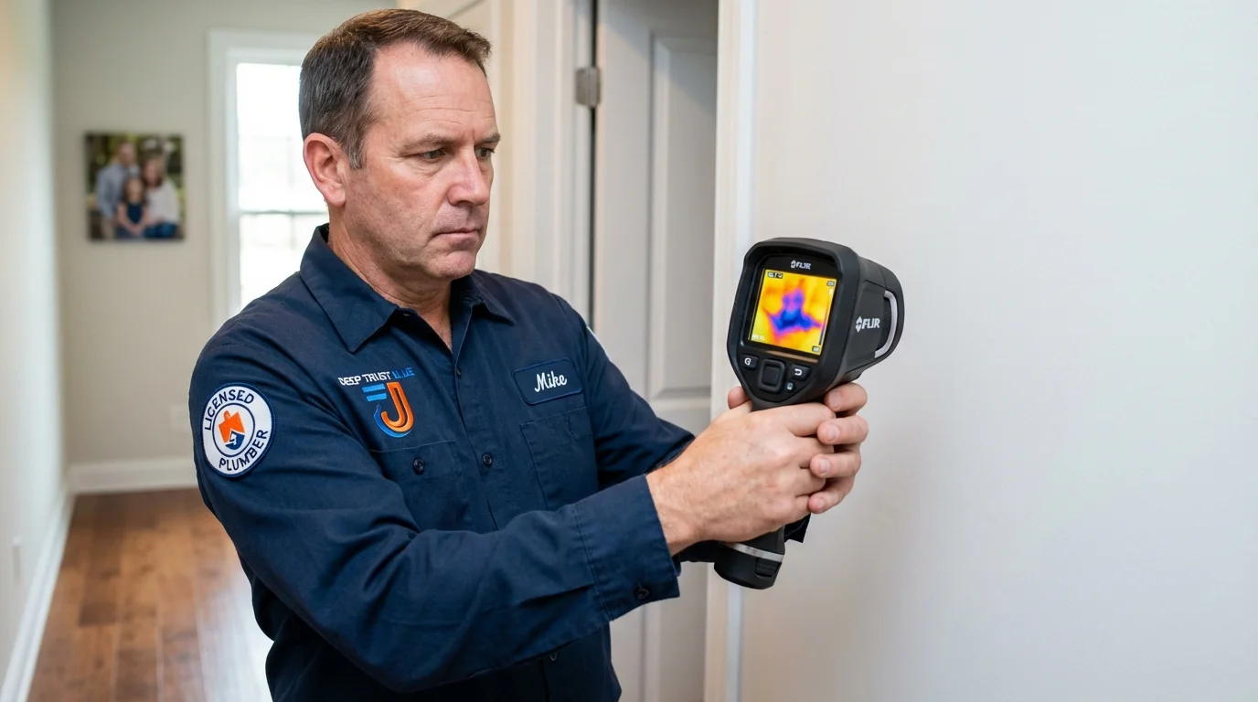 Thermal imaging leak detection by Johns Plumbing LLC in Fall Creek